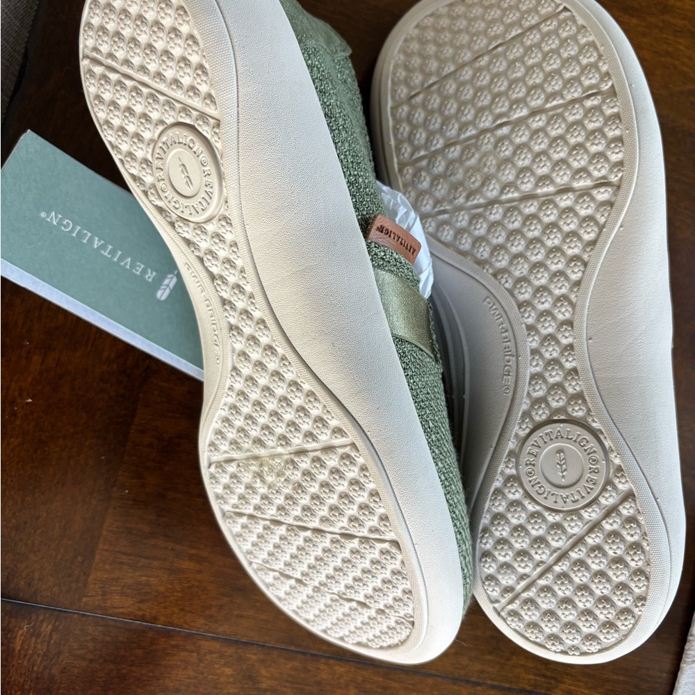REVITALIGN Olive Textured Slip-Ons - Picture 2 of 4